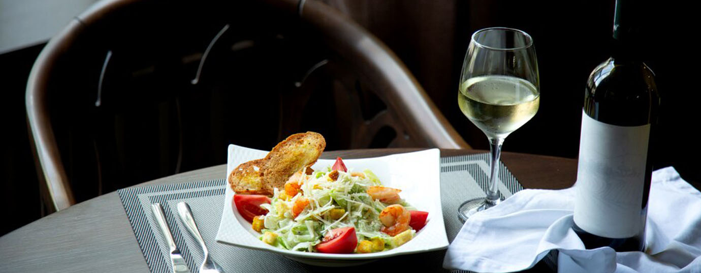 Private dining with wine